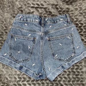 PLAYBOY by PACSUN jean shorts with little white bunnies SIZE 22
